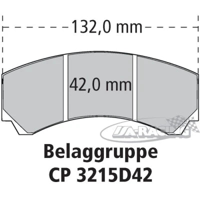 4-Kolben Radi-CAL™ Bremssattel CP9444 für Scheibenstärke 22,00 - 25,40mm, Kolbendurchmesser 2x 34,90mm und 2x41,30mm