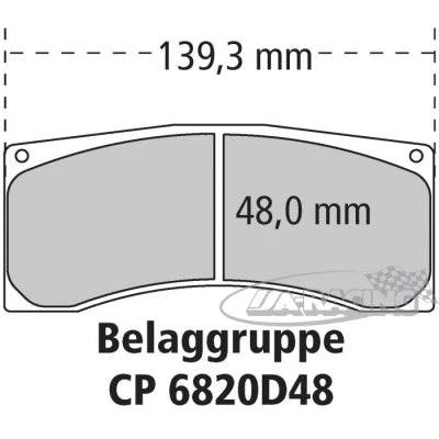4-Kolben Radi-CAL™ Bremssattel CP9446 für Scheibenstärke 28,00 - 32,00mm, Kolbendurchmesser 2x34,90mm und 2x41,30mm