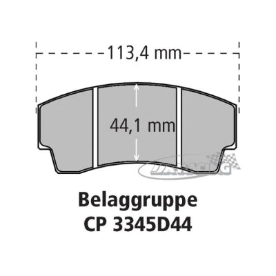 4-Kolben Alu-Bremssattel CP4567 für Scheibenstärke 25,40mm
