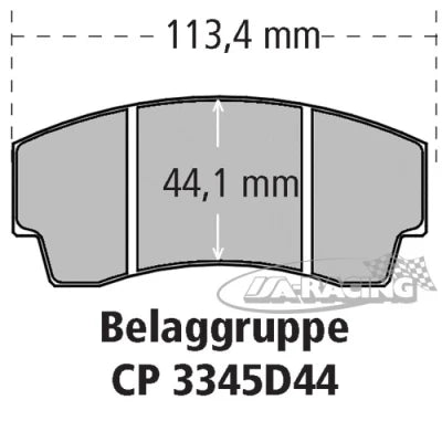 4-Kolben Alu-Bremssattel CP5100 für Scheiben-Ø 295mm Stärke 25,40mm
