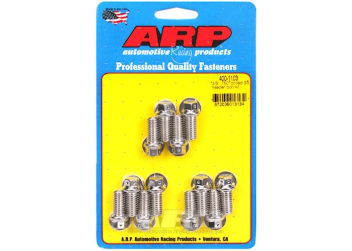 400-1103 3/8 x .750 drilled SS header bolt kit
