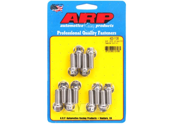 400-1106 3/8 x 0.875 drilled SS header bolt kit