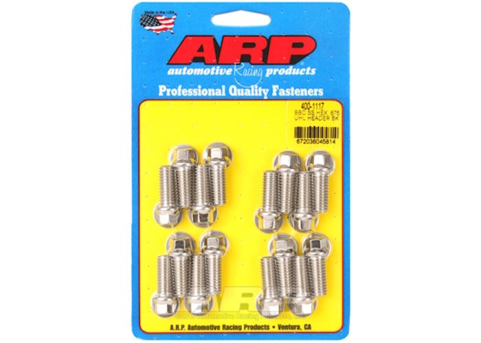400-1117 BB Chevy SS hex 0.875 UHL header bolt kit