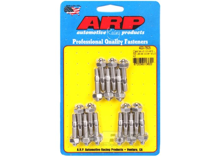 400-7605 Cast alum covers SS valve cover stud kit
