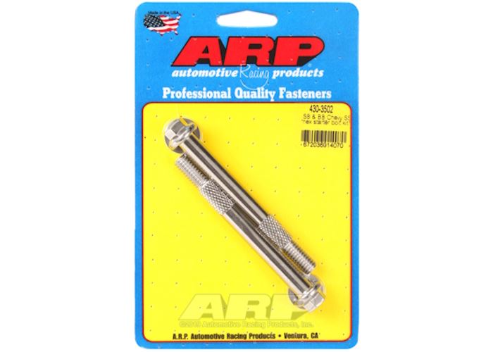 430-3502 SB & BB Chevy 3/8 hex SS pro stock & hi-torque starter bolt kit