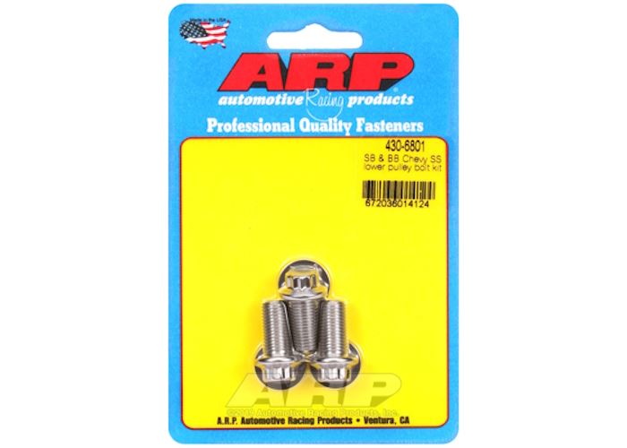 430-6801 SB & BB Chevy SS lower pulley bolt kit