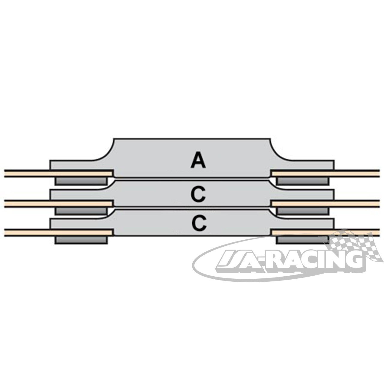 Sintermetall Vollscheibe 6-Nieten Ø140mm, Set mit 3 Stacked Scheiben