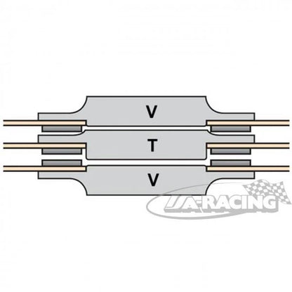 Sintermetall Vollscheibe 8-Nieten Ø184mm, Set mit 3 Back-to-Back Scheiben