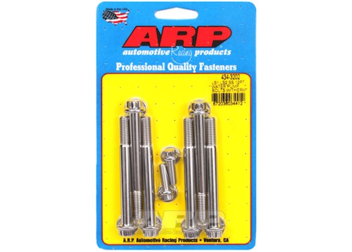 434-3202 LS1 LS2 SS 12pt water pump bolts w/thermostat housing bolts kit