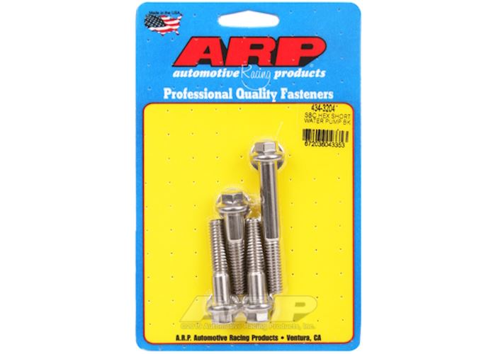 434-3204 SB Chevy hex short water pump bolt kit
