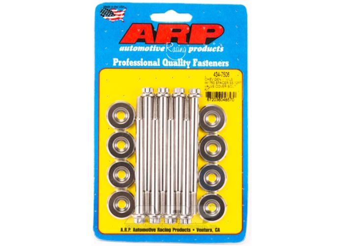 434-7506 SB Chevy GENIII IV/LS w/.750 spacer SS 12pt valve cover bolt kit