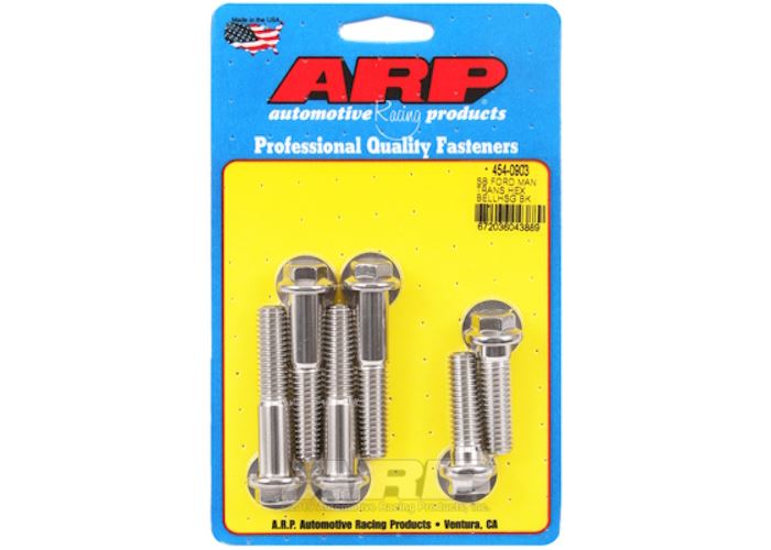 454-0903 SB Ford manual trans SS hex bellhousing bolt kit