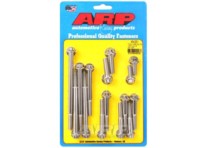 454-3201 Ford 289-302 SS 12pt aluminum water pump and front cover bolt kit