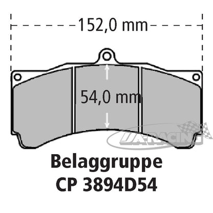 6-Kolben Alu-Bremssattel CP5060 für Scheibenstärke 36,00mm