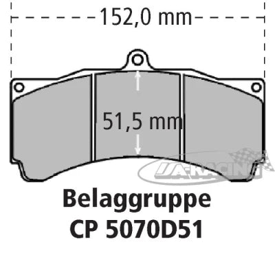 6-Kolben Alu-Bremssattel CP5570 für Scheiben-Ø 330mm Stärke 28,00mm