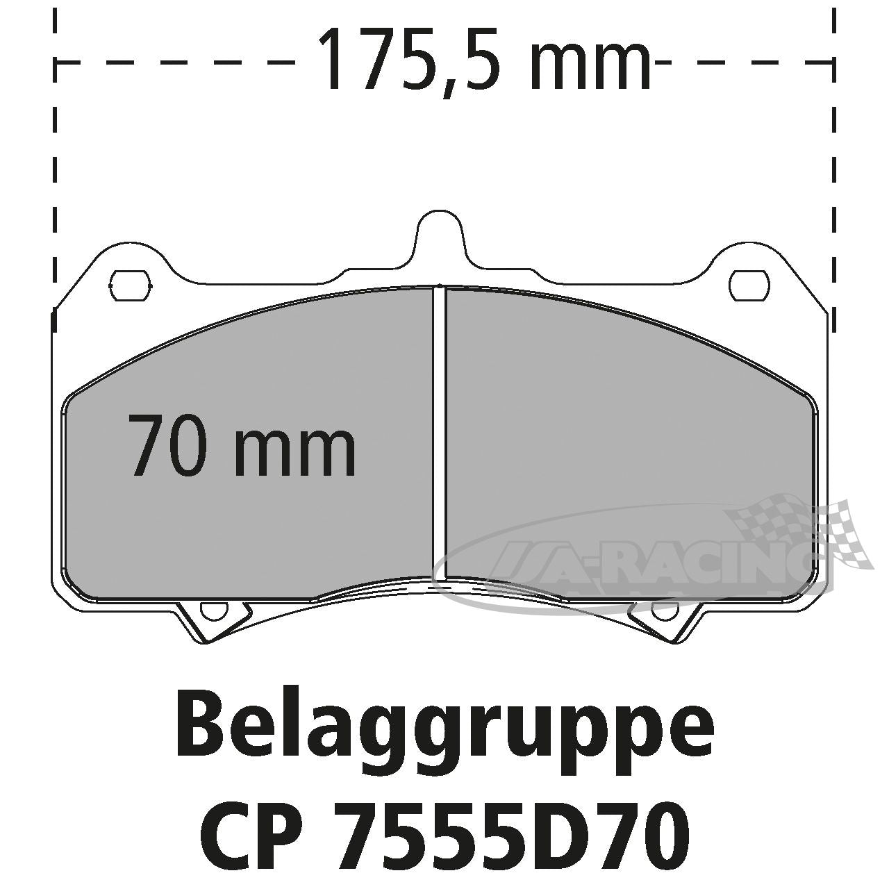 6-Kolben World Radi-CAL­™ II e Bremssattel CP9320 für Scheiben-Ø 380-410mm Stärke 36,00mm