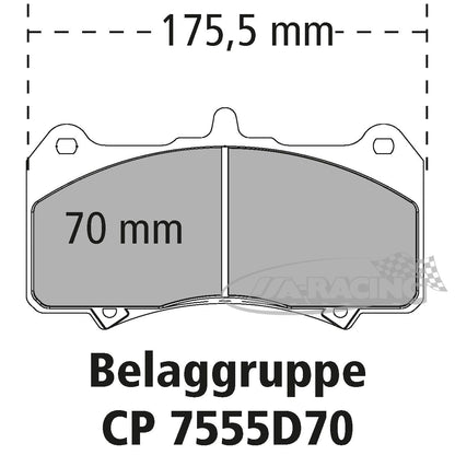 6-Kolben World Radi-CAL­™ II e Bremssattel CP9320 für Scheiben-Ø 380-410mm Stärke 36,00mm