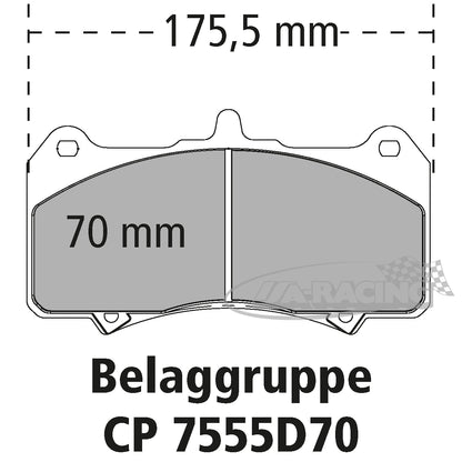 6-Kolben World Radi-CAL­™ II e Bremssattel CP9362 für Scheiben-Ø 390mm Stärke 36,00mm, Hinterachse