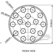 LED Regenleuchte Ø 80mm umschaltbar, FIA homologiert
