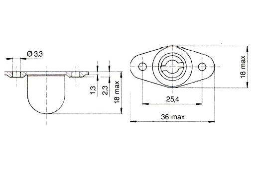 Camloc Haltenocken plan, gegossen Serie 4002