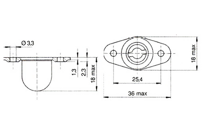 Camloc Haltenocken plan, gegossen Serie 4002