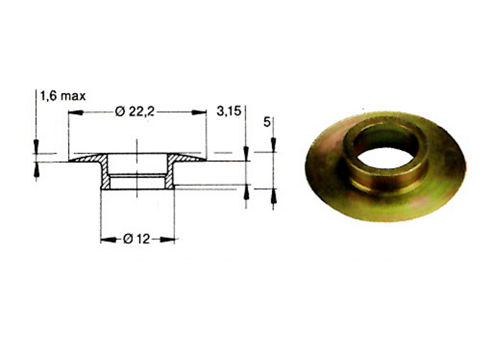 Camloc Führungsring Ø22,2mm gewölbt Serie 4002
