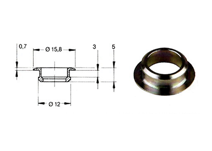 Camloc Führungsring Ø15,8mm gewölbt Serie 4002