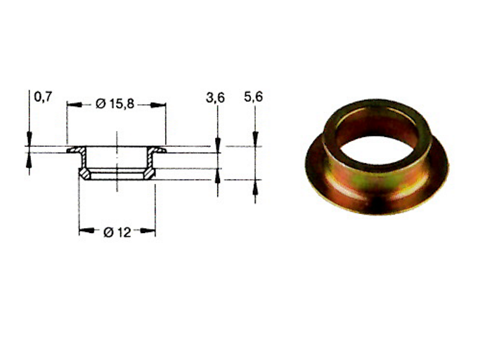 Camloc Führungsring Ø15,8mm gewölbt Serie 4002
