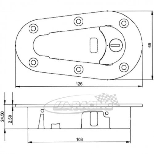 AeroCatch 1 Haubenverschluss, Unterbau, Standard