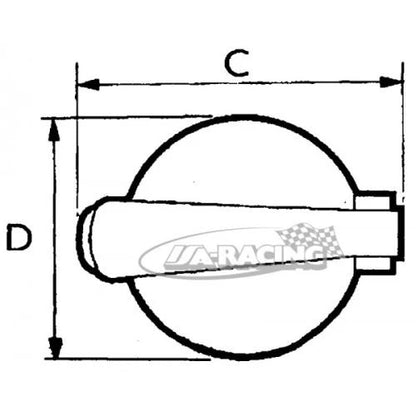 Monza Style Tankdeckel 2"