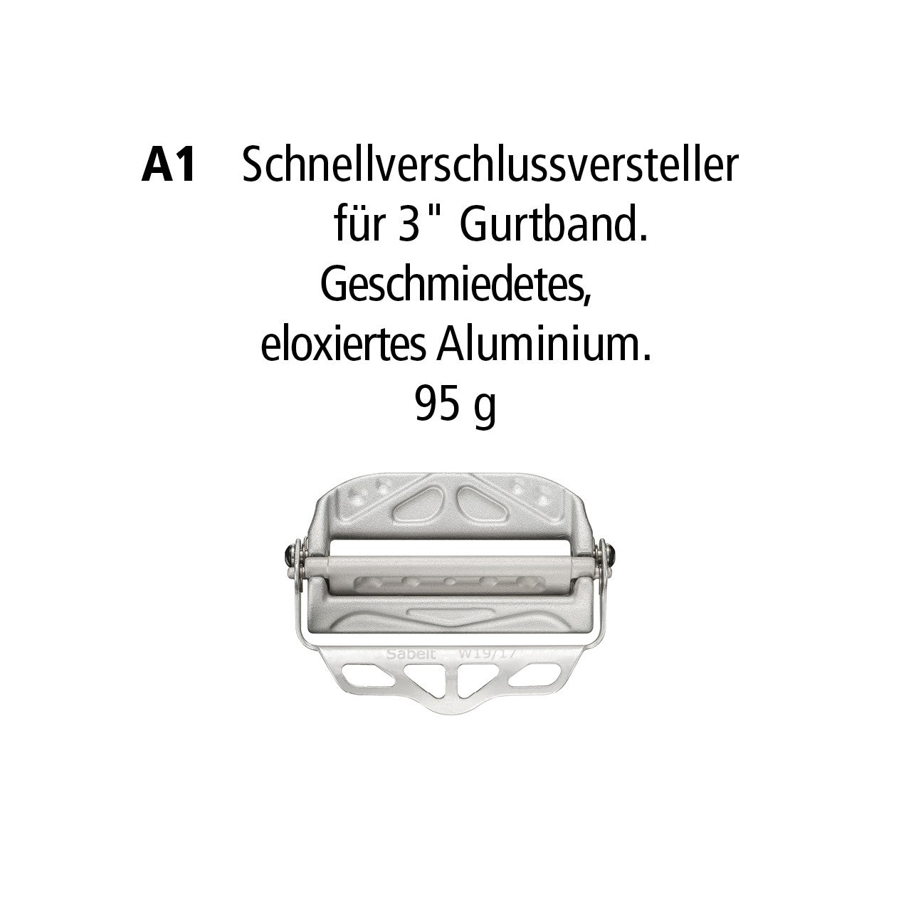 Sabelt Silver Rally 3-3 Sicherheitsgurt, Aluminiumversteller