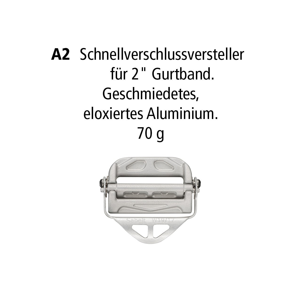 Sabelt Silver Rally 2-2 Sicherheitsgurt, Aluminiumversteller