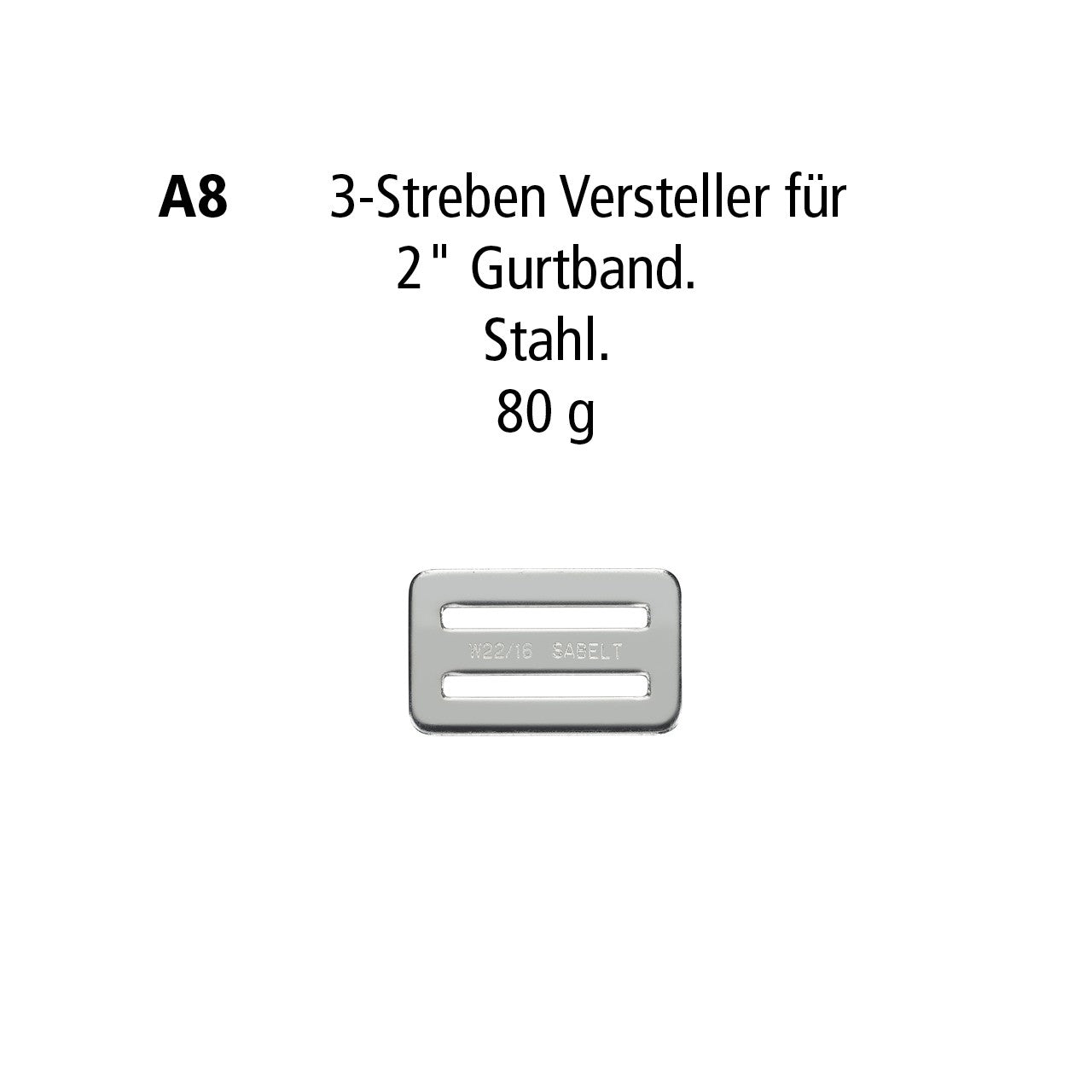 Sabelt Silver Rally 2-2 Sicherheitsgurt, Aluminiumversteller