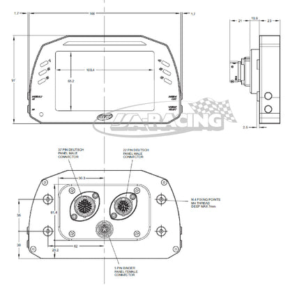 AIM MXS 1.3 TFT Dash Display Logger, 5"