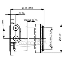 AP Racing Ausrückzylinder 54mm Kontaktfläche, Innenring rotiert