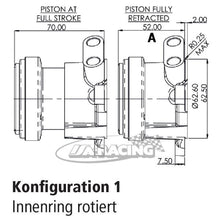 Leichter AP Racing Ausrückzylinder 50mm Kontaktfläche, Innenring rotiert