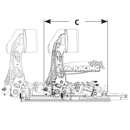 CP5596 AP Racing Pedaleinheit stehend 1 Pedal Bremse ohne Ponti