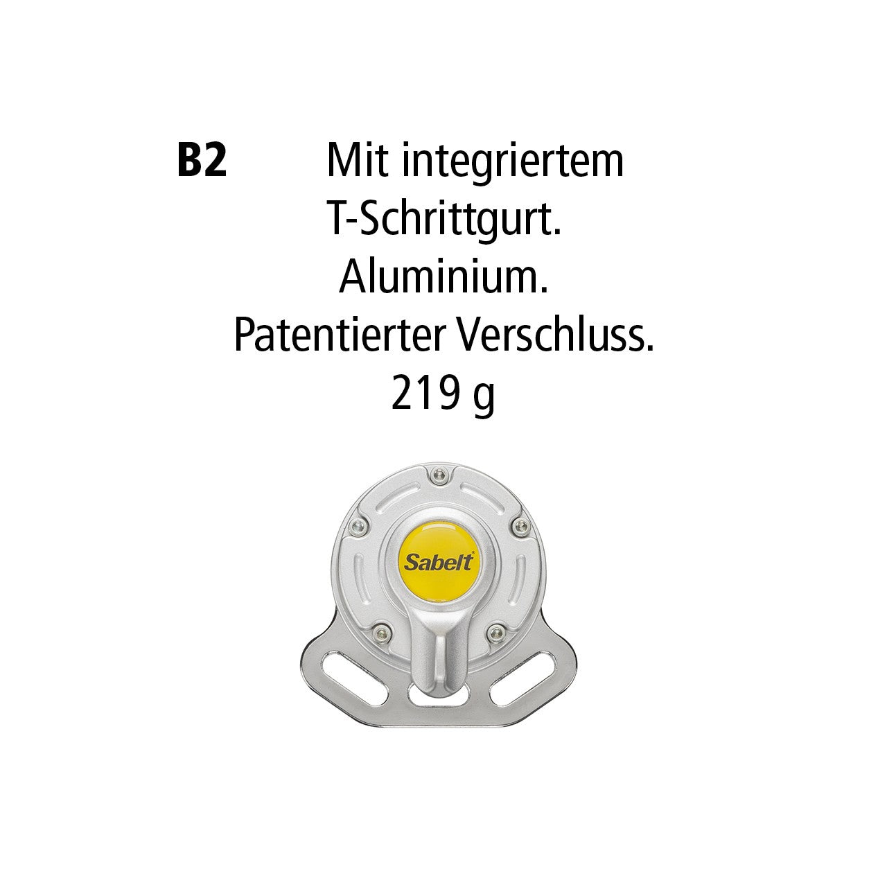 Sabelt Silver Rally 2-2 Sicherheitsgurt, Aluminiumversteller