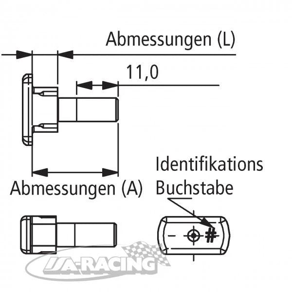 Bobbin und Schraube einteilig, für schwimmende Lagerung in der Scheibe (Heavy-Duty)