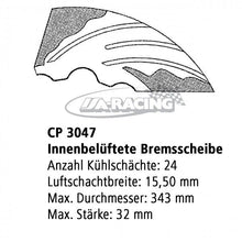 Ø 280,00mm x 25,4mm AP Bremsscheibe CP3047-288/89G8