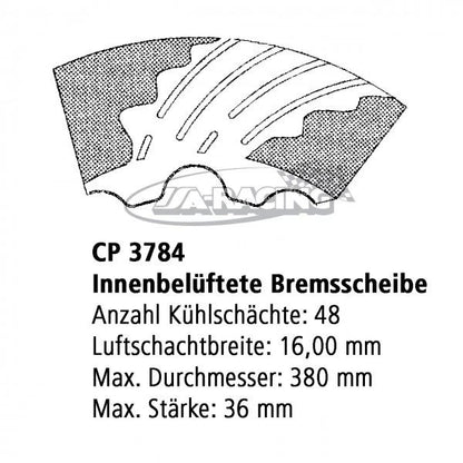 Ø 355,00mm x 32,0mm AP Bremsscheibe CP3784-160/61CG5