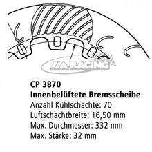 Ø 332,00mm x 32,0mm AP Bremsscheibe CP3870-1564/65RA