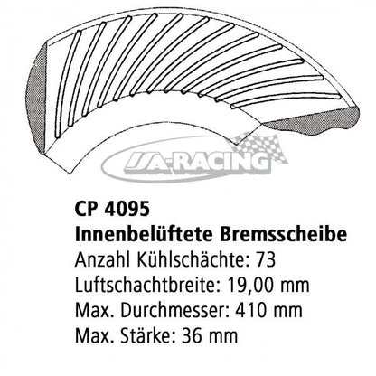 Ø 390,00mm x 36,0mm AP Bremsscheibe CP4095-100/01CG24