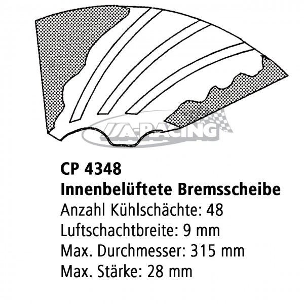 Ø 295,00mm x 25,4mm AP Bremsscheibe CP4348-894/95G4