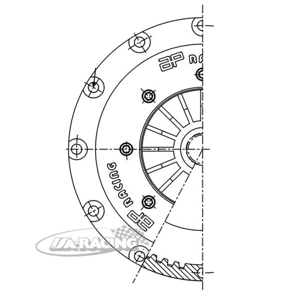 CP2817 3-Scheiben Sintermetall-Kupplung Ø184mm, Aluminium, Zahnringausführung