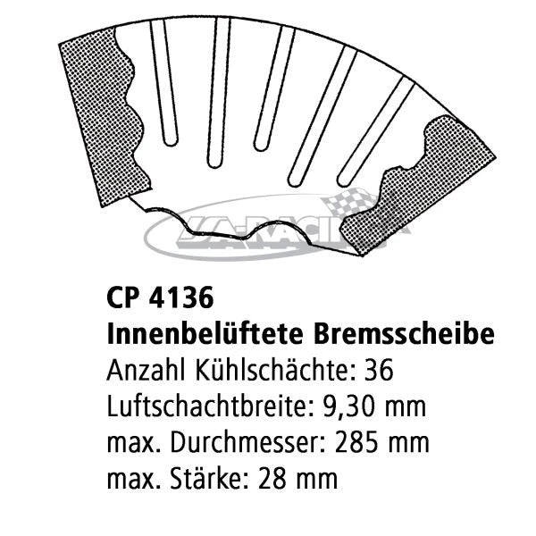 Ø 267,00mm x 21,00mm AP Bremsscheibe CP4136-48G4