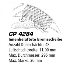Ø 390,00mm x 34,0mm AP Bremsscheibe CP4284-112/13CG24
