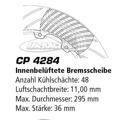 Ø 390,00mm x 34,0mm AP Bremsscheibe CP4284-112/13CG24