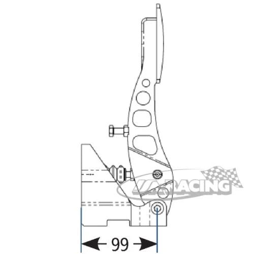 CP5500 AP Racing Pedaleinheit stehend 1 Pedal Bremse
