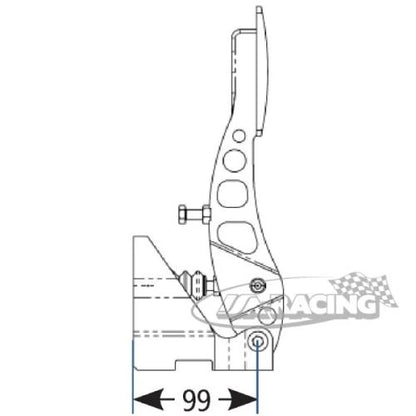 CP5500 AP Racing Pedaleinheit stehend 3 Pedale Bremse / Kupplung / Gas